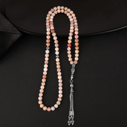 Opal Pembe Doğal Taş Tesbih 99’luk – 6mm El İşçiliği