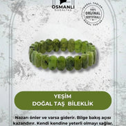 Yeşim Doğal Taş Geniş Kesim Bileklik