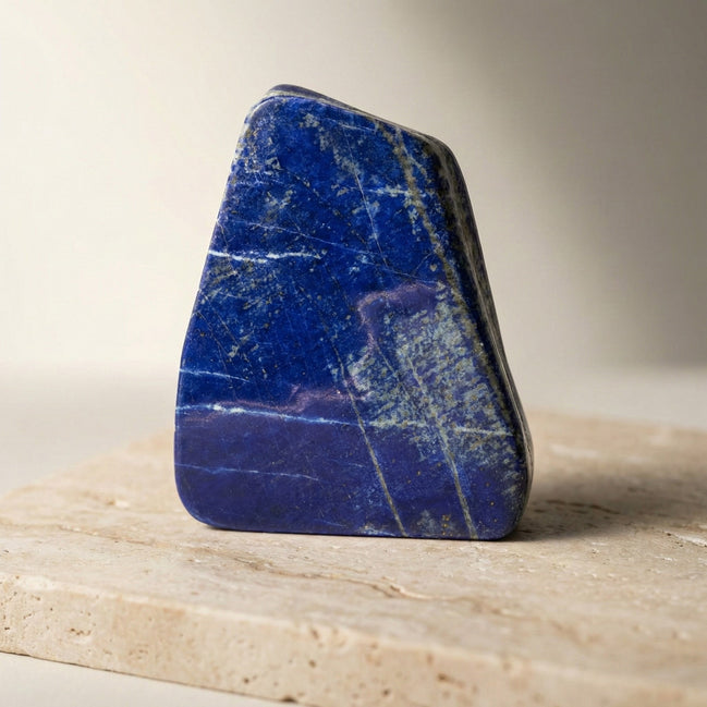 Lapis Lazuli Doğal Taş Parça – 302 gr | 7,5 × 9 cm