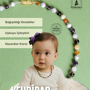Bebek Kehribar Kalsit-Dumanlı Kuvars-Pembe Kuvars-Kehribar-Havlit-Ametist