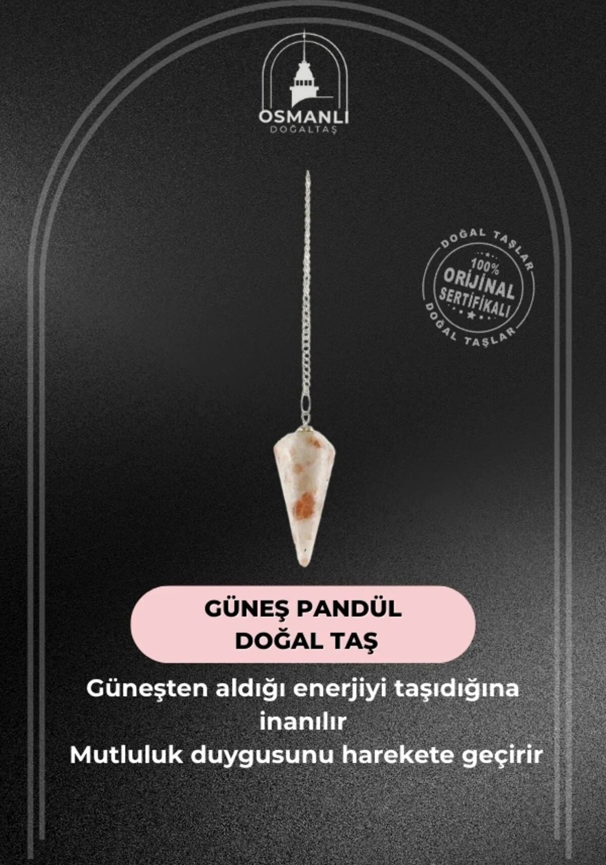 Güneş Taşı Doğal Taş Pandül