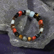 Akrep Burcu Bileklik Dumanlı Kuvars, Golden Obsidyen, Jasper, Kaplan Gözü, Kırmızı Akik, Pembe Kuvars