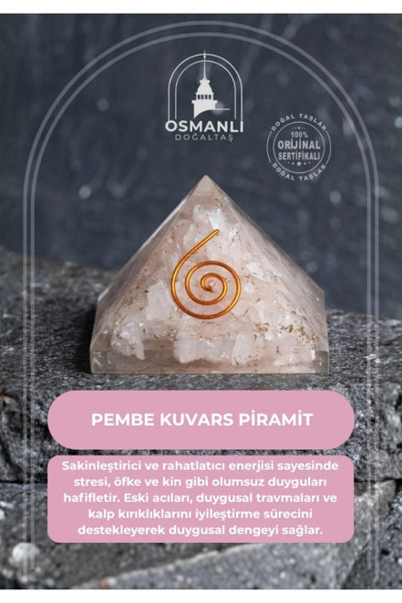 Pembe Kuvars Piramit