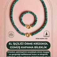 El İşçiliği Örme Krizokol Gümüş Kapama Set (SK:103)
