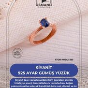 Kiyanit 925 Ayar Gümüş Yüzük (SK:553)