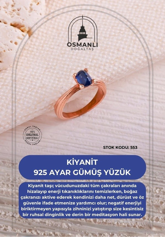 Kiyanit 925 Ayar Gümüş Yüzük (SK:553)