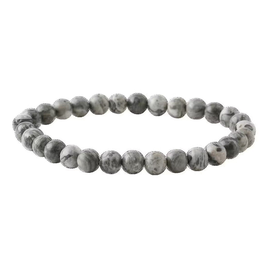 Gri Jasper 6mm Doğal Taş Bileklik