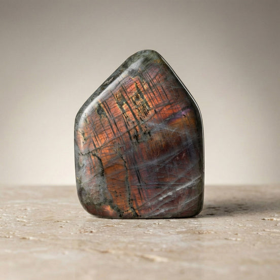 Labradorit Doğal Taş Parça – 752,4 gr | 9 × 11 cm