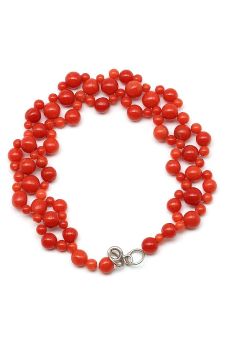 Orijinal Mercan Doğal Taş 925 Ayar Gümüş Bileklik – 3 × 6 mm Özel Kesim | 18 cm