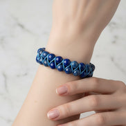 Lapis Lazuli 8 mm Çift Sıra Makrome Doğal Taş Bileklik