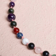Kırmızı Akik, Yeşil Aventurin, Lapis, Pembe Kuvars, Ametist, Havlit, Yeşim, Shungite Kız Öğrenci Kolye