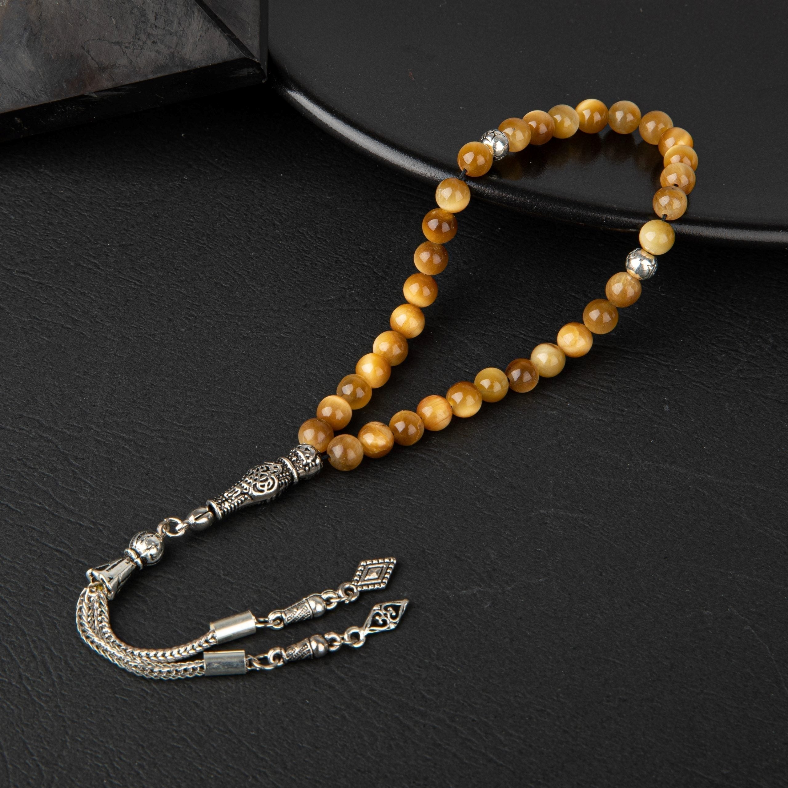 Kaplan Gözü Doğal Taş Tesbih – 33’lük / 6 mm