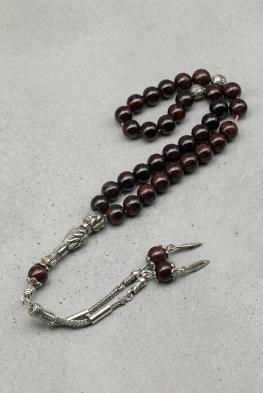 Garnet (Lal) Doğal Taş Tesbih – 8 mm Küre Kesim
