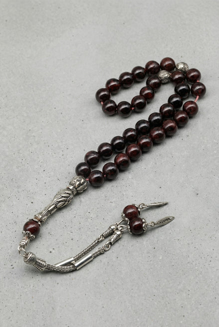 Garnet (Lal) Doğal Taş Tesbih – 8 mm Küre Kesim