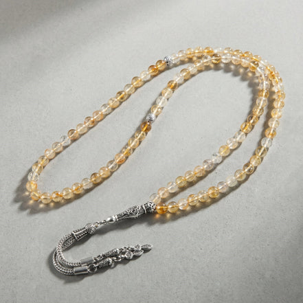 Sitrin Doğal Taş Tesbih – 33’lük / 8 mm