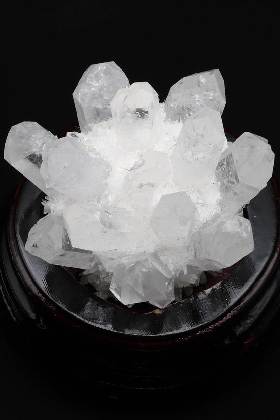 Kristal Kuvars Doğal Taş Standlı Parça – 10 × 10 cm | 488 gr