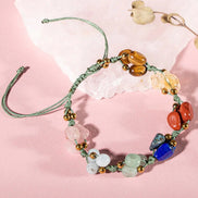 Çakra Bileklik BL-1293 Akuamarin, Jasper, Kaplan Gözü, Lapis, Pembe Kuvars, Sitrin
