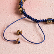 Lapis Lazuli, Jasper, Hematit Doğal Taş Makrome Bileklik (SK:079)