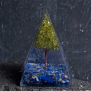Sertifikalı Lapis Lazuli & Zebercet Ağaçlı Piramit
