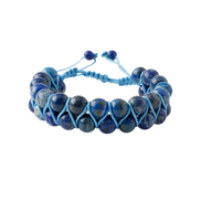 Lapis Lazuli 8mm Çift Sıra Makrome Doğal Taş Bileklik