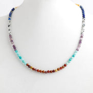 Çakra Kolye Amazonit, Ametist, Jasper, Karnelyan Akik, Lapis Lazuli