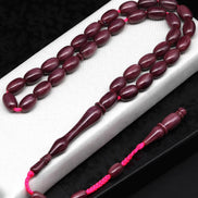 Usta İşçilikli Katalin Tesbih – 8 × 13 mm Kapsül Kesim | 33’lü