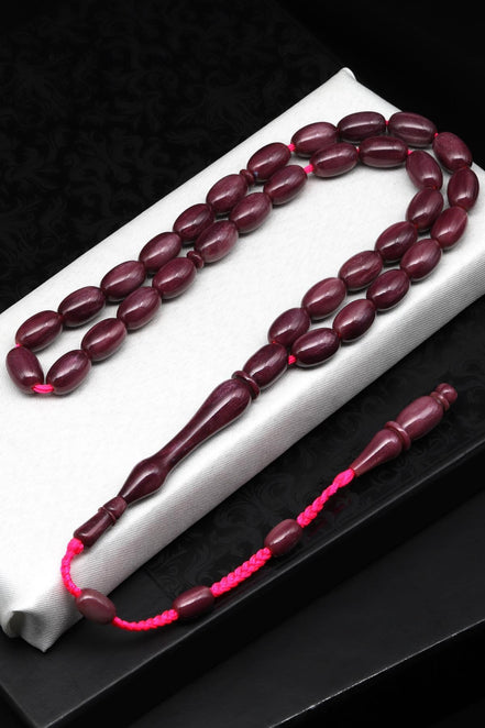 Usta İşçilikli Katalin Tesbih – 8 × 13 mm Kapsül Kesim | 33’lü