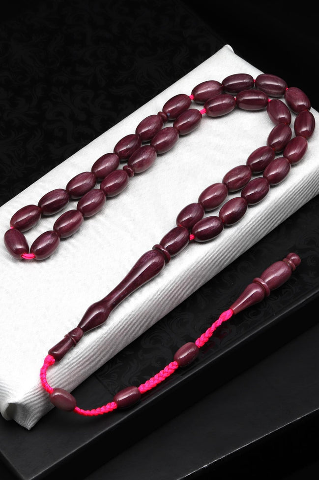 Usta İşçilikli Katalin Tesbih – 8 × 13 mm Kapsül Kesim | 33’lü