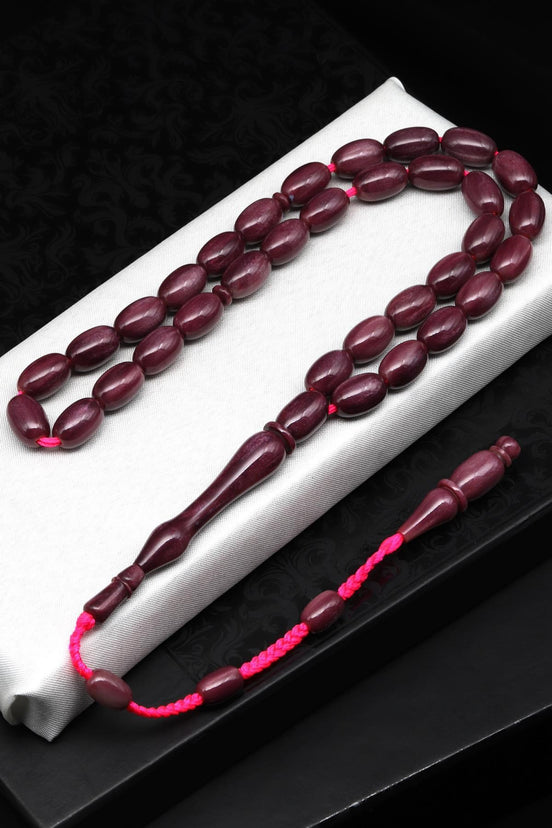 Usta İşçilikli Katalin Tesbih – 8 × 13 mm Kapsül Kesim | 33’lü