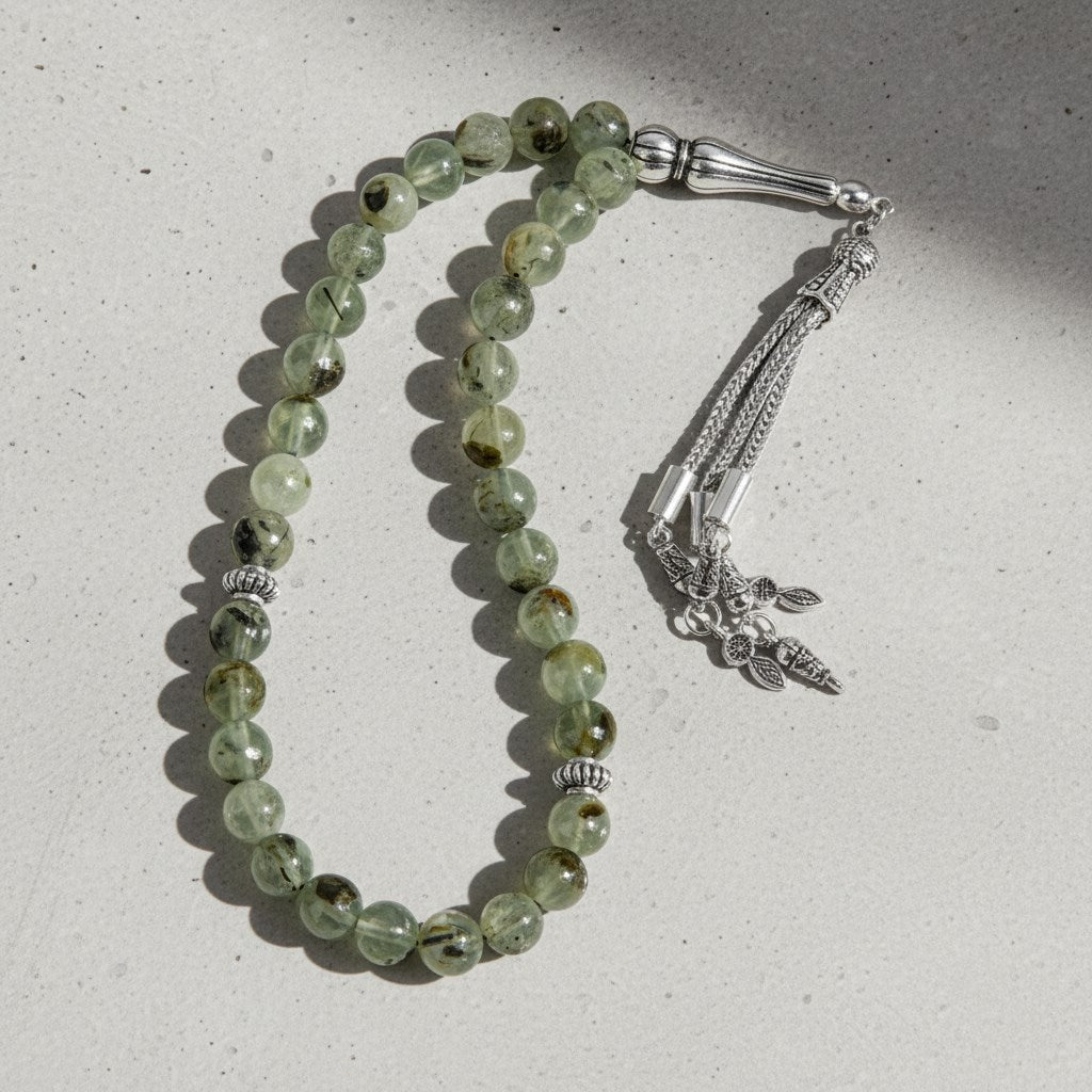Prehnit Doğal Taş Tesbih – 33’lük / 8 mm