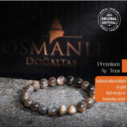 Orijinal Premium Siyah Ay Taşı Doğal Taş Bileklik