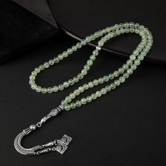 Prehnit Doğal Taş Tesbih 99’luk – 6mm El İşçiliği