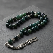 Yosun Akik Doğal Taş Tesbih – 8 mm Küre Kesim