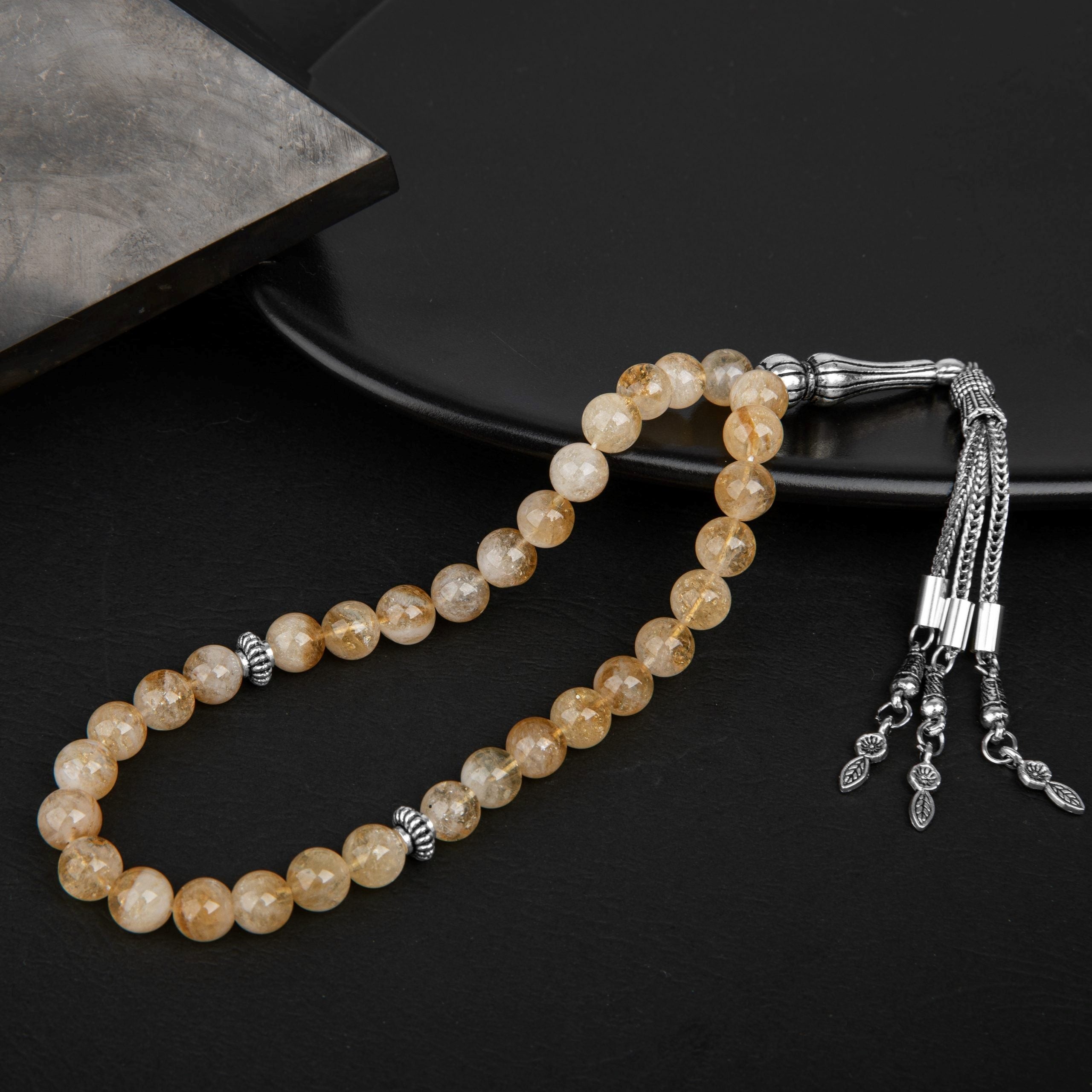 Sitrin Doğal Taş Tesbih – 33’lük / 8 mm