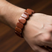Jasper Geniş Kesim Doğal Taş Bileklik – Unisex Şık Tasarım (9 x 14 mm Özel Kesim)