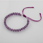 Ametist 3-4mm Çift Sıra Doğal Taş Bileklik