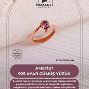 Ametist 925 Ayar Gümüş Yüzük (SK:541)