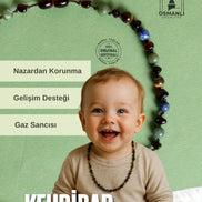 Sertifikalı Doğal Taş Bebek Kolye-yeşim,lapis,kehribar,kaplan Gözü,krizokol M106