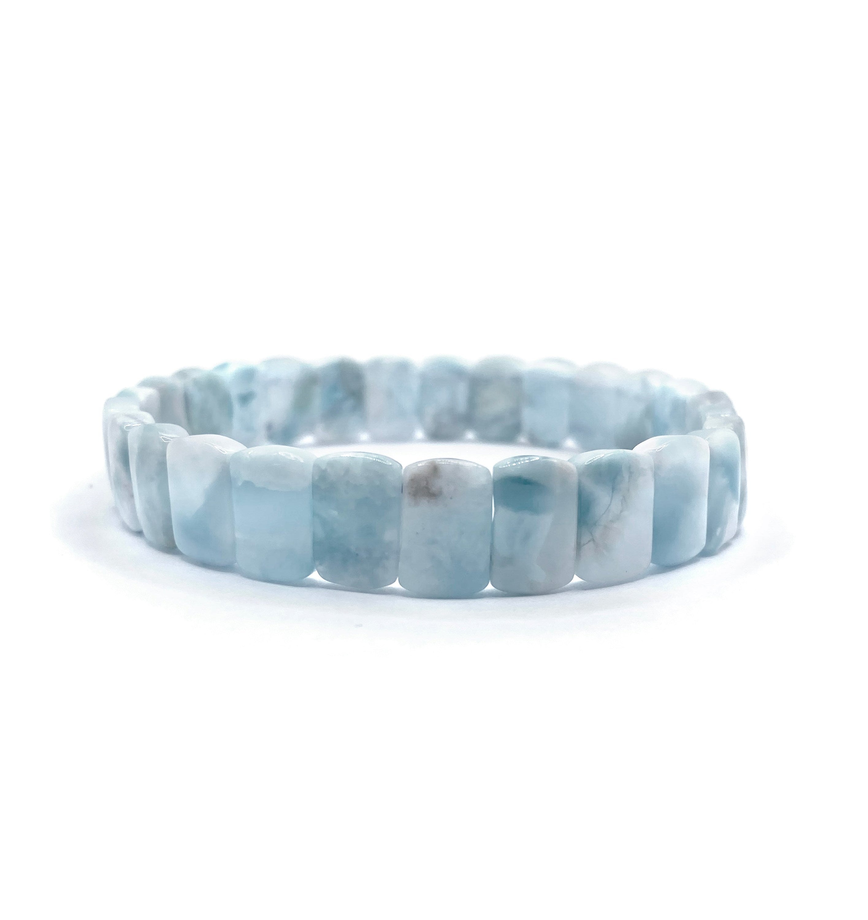 Larimar Doğal Taş Geniş Kesim Bileklik – 1. Kalite Özel Tasarım