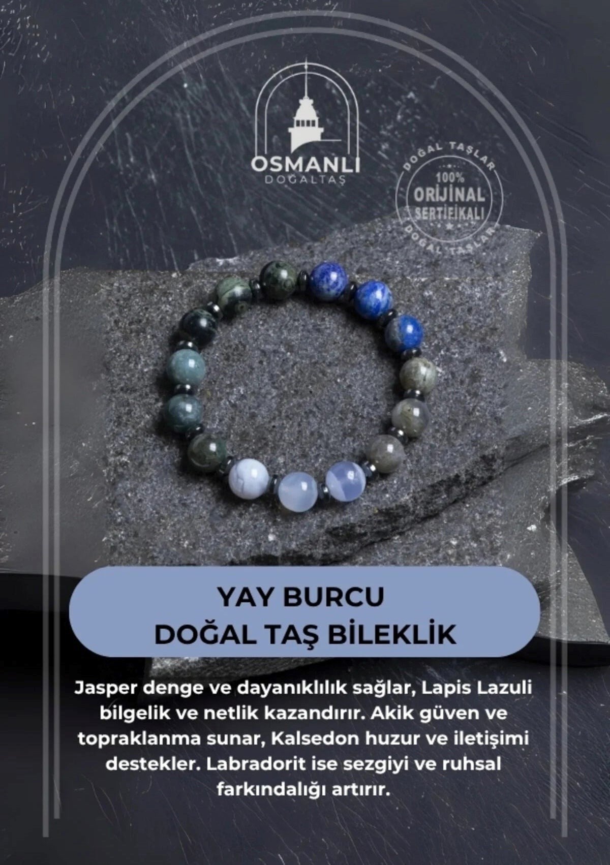 Yay Burcu Doğal Taş Bileklik