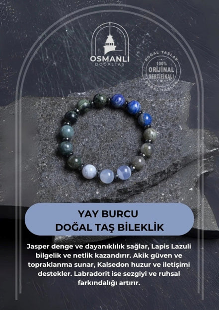 Yay Burcu Doğal Taş Bileklik