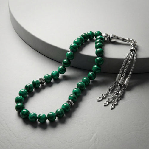 Malakit Doğal Taş Tesbih – 33’lük / 8 mm