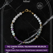 Taç Çakra Doğal Taş Bileklik 4mm