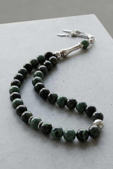 Kanbaba Jasper Doğal Taş Tesbih – 33’lük / 8 mm