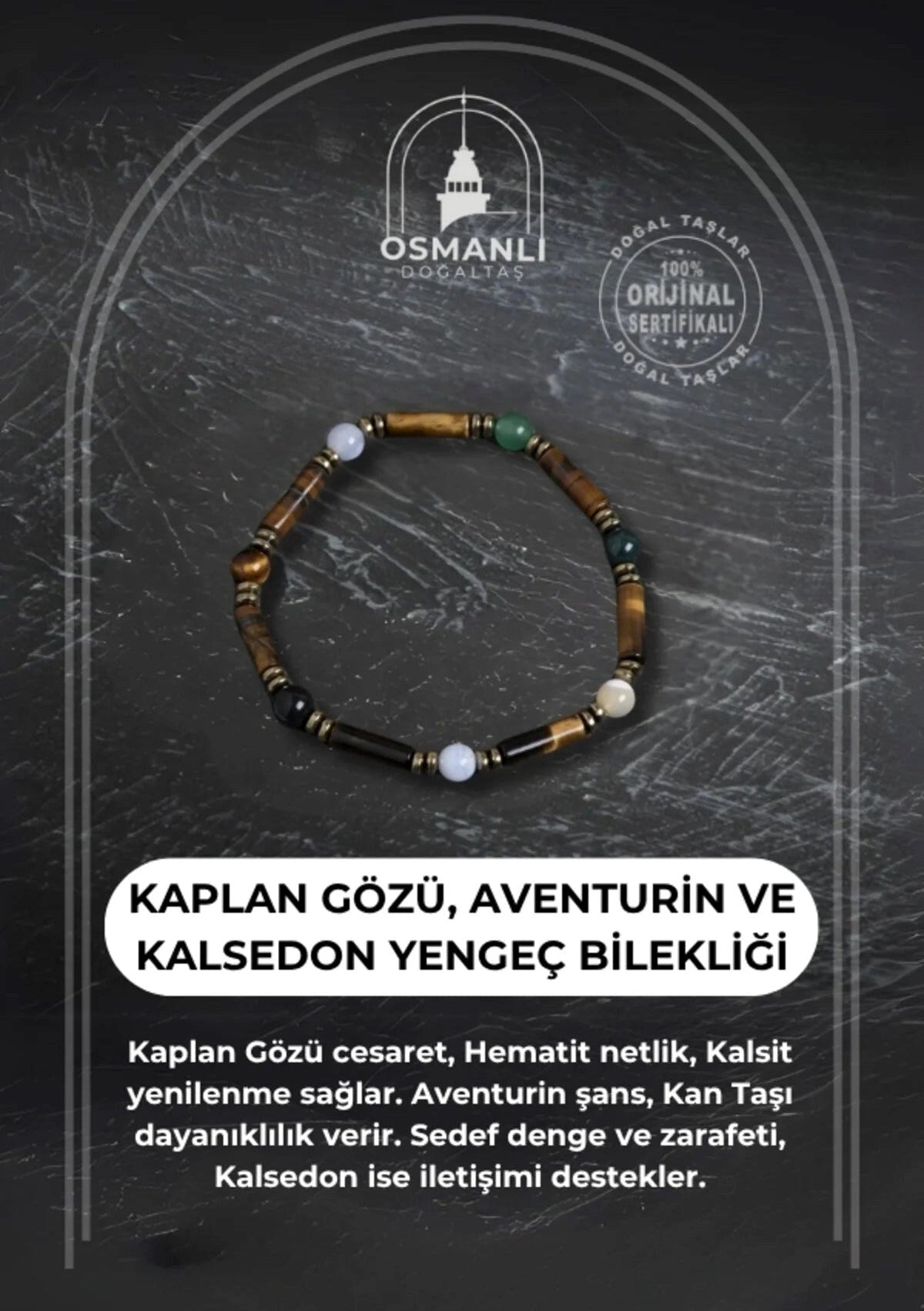 Kaplan Gözü, Aventurin ve Kalsedon Yengeç Bilekliği