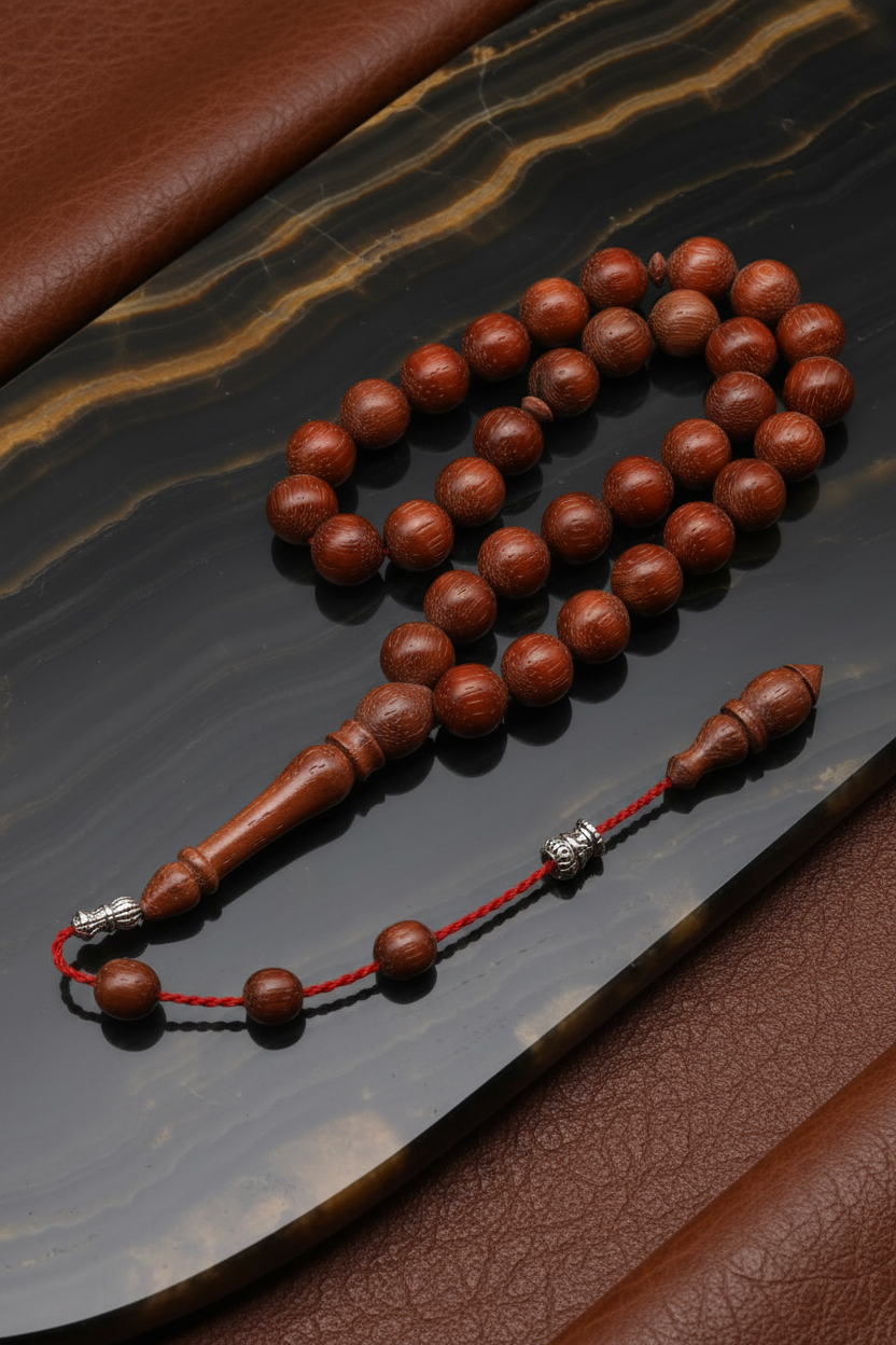 Usta İşçilikli Kan Ağacı Tesbih – 10 x 10 mm İstanbul Kesim