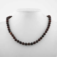 Dragon Jasper 8 mm Düğümlü Doğal Taş Kolye