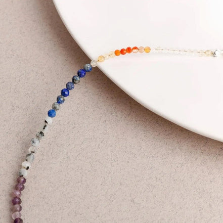 Çakra Kolye Amazonit, Ametist, Jasper, Karnelyan Akik, Lapis Lazuli