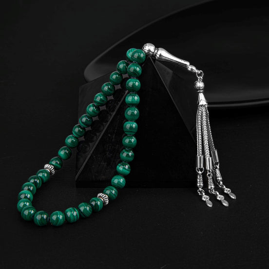 Malakit Doğal Taş Tesbih – 33’lük / 8 mm