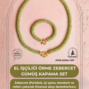 El İşçiliği Örme Zebercet Gümüş Kapama Set (SK:097)